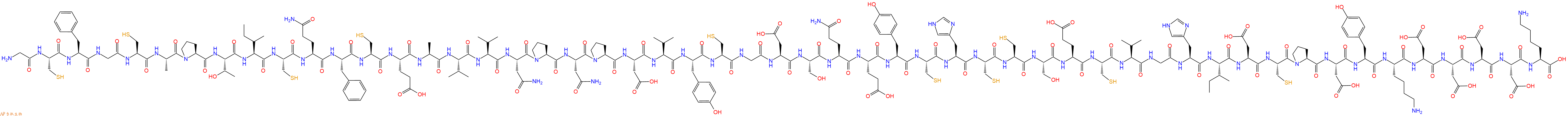专肽生物产品H2N-Gly-Cys-Phe-Gly-Cys-Ala-Pro-Thr-Ile-Cys-Gln-Phe-Cys-Glu-Ala-Val-Val-Asn-Pro-Asn-Pro-Asp-Val-Tyr-Cys-Gly-Asp-Ser-Gln-Glu-Tyr-Cys-His-Cys-Cys-Ser-Glu-Cys-Val-Gly-His-Ile-Asp-Cys-Pro-Asp-Tyr-Lys-Asp-Asp-Asp-Asp-Lys-OH