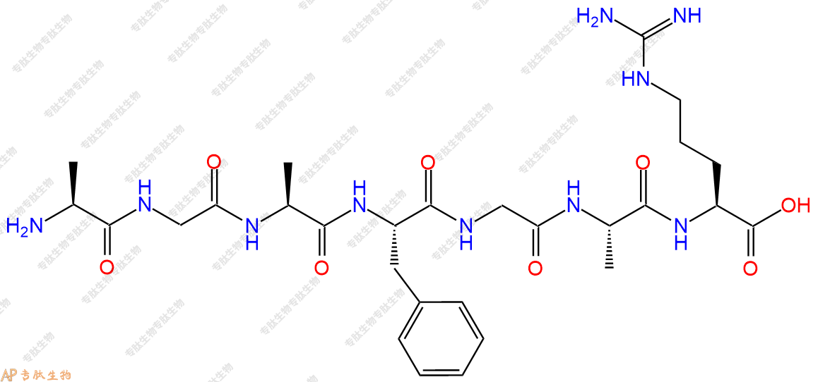 专肽生物产品H2N-Ala-Gly-Ala-Phe-Gly-Ala-Arg-OH