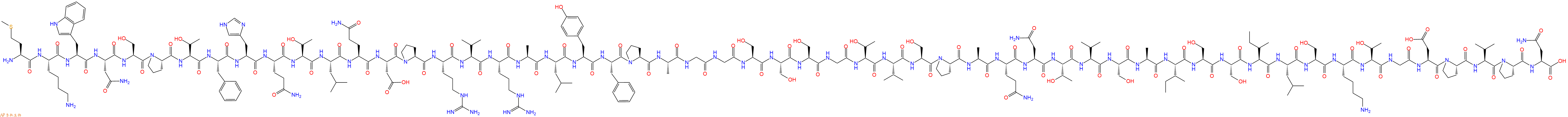 专肽生物产品H2N-Met-Lys-Trp-Asn-Ser-Pro-Thr-Phe-His-Gln-Thr-Leu-Gln-Asp-Pro-Arg-Val-Arg-Ala-Leu-Tyr-Phe-Pro-Ala-Gly-Gly-Ser-Ser-Ser-Gly-Thr-Val-Ser-Pro-Ala-Gln-Asn-Thr-Val-Ser-Ala-Ile-Ser-Ser-Ile-Leu-Ser-Lys-Thr-Gly-Asp-Pro-Val-Pro-Asn-OH