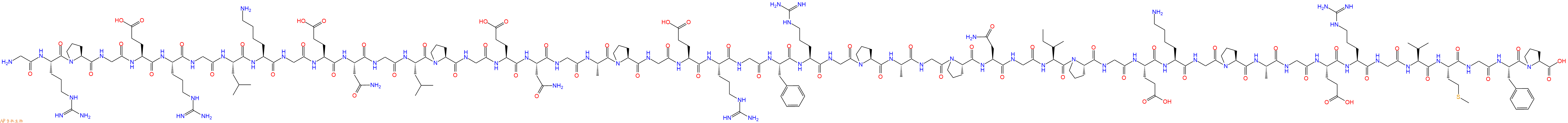 专肽生物产品H2N-Gly-Arg-Pro-Gly-Glu-Arg-Gly-Leu-Lys-Gly-Glu-Asn-Gly-Leu-Pro-Gly-Glu-Asn-Gly-Ala-Pro-Gly-Glu-Arg-Gly-Phe-Arg-Gly-Pro-Ala-Gly-Pro-Asn-Gly-Ile-Pro-Gly-Glu-Lys-Gly-Pro-Ala-Gly-Glu-Arg-Gly-Val-Met-Gly-Phe-Pro-OH
