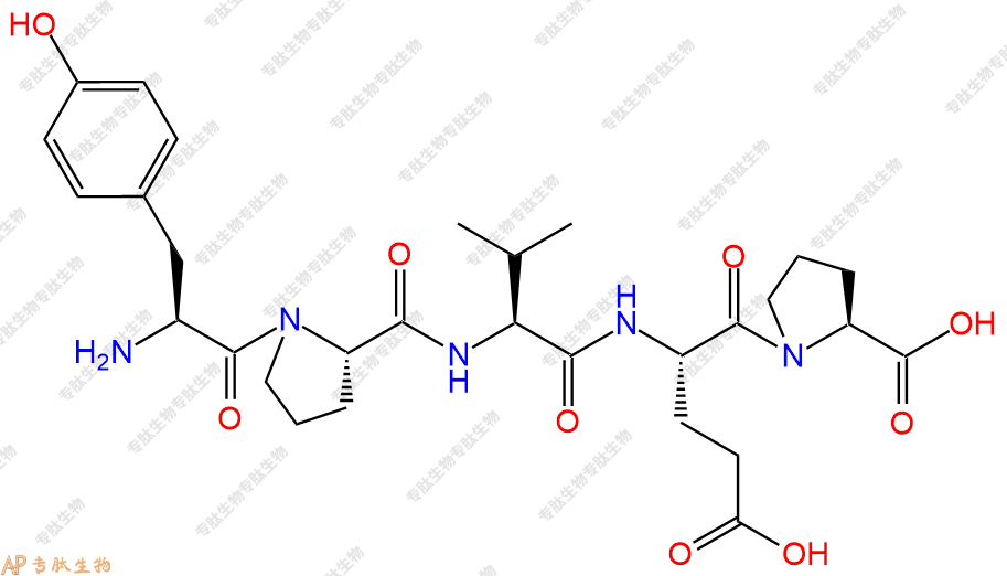 专肽生物产品H2N-Tyr-Pro-Val-Glu-Pro-OH