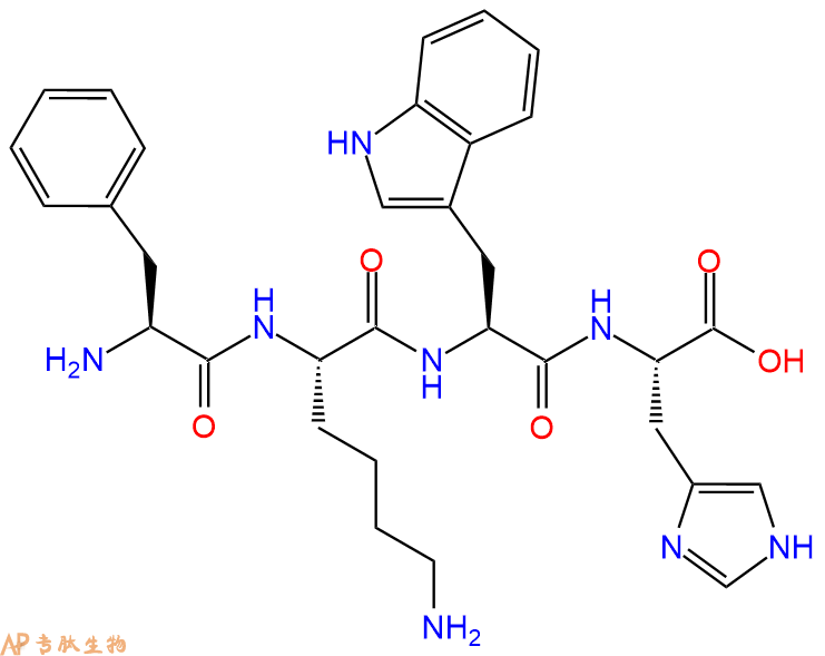 专肽生物产品H2N-Phe-Lys-Trp-His-OH