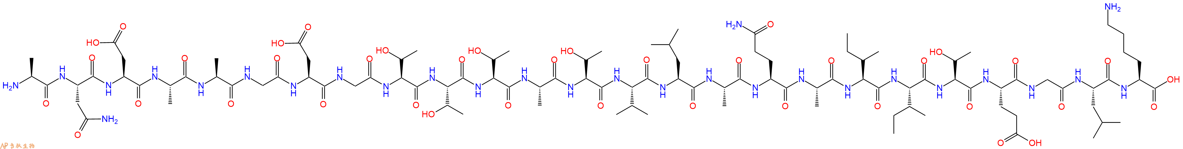 专肽生物产品H2N-Ala-Asn-Asp-Ala-Ala-Gly-Asp-Gly-Thr-Thr-Thr-Ala-Thr-Val-Leu-Ala-Gln-Ala-Ile-Ile-Thr-Glu-Gly-Leu-Lys-OH