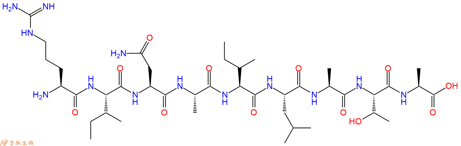 专肽生物产品H2N-Arg-Ile-Asn-Ala-Ile-Leu-Ala-Thr-Ala-OH