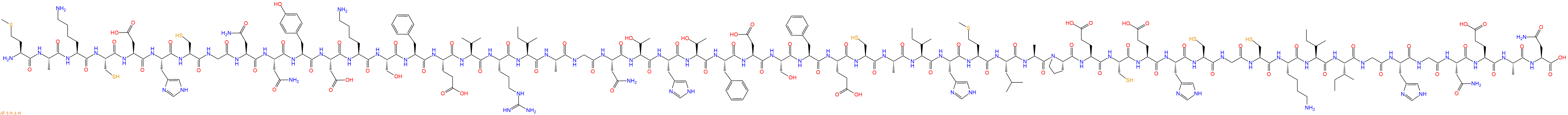 专肽生物产品H2N-Met-Ala-Lys-Cys-Asp-His-Cys-Gly-Asn-Asn-Tyr-Asp-Lys-Ser-Phe-Glu-Val-Arg-Ile-Ala-Gly-Asn-Thr-His-Thr-Phe-Asp-Ser-Phe-Glu-Cys-Ala-Ile-His-Met-Leu-Ala-Pro-Glu-Cys-Glu-His-Cys-Gly-Cys-Lys-Ile-Ile-Gly-His-Gly-Asn-Glu-Ala-Asn-OH