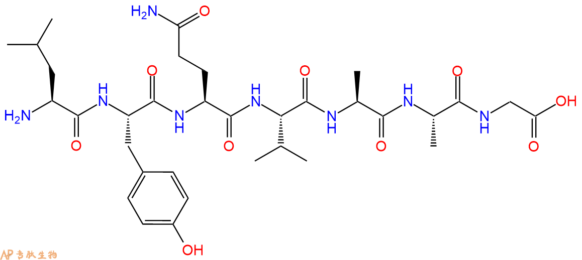 专肽生物产品H2N-Leu-Tyr-Gln-Val-Ala-Ala-Gly-OH