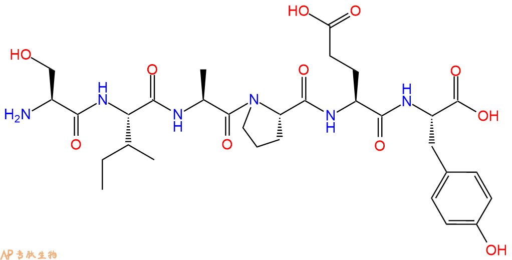 专肽生物产品H2N-Ser-Ile-Ala-Pro-Glu-Tyr-OH