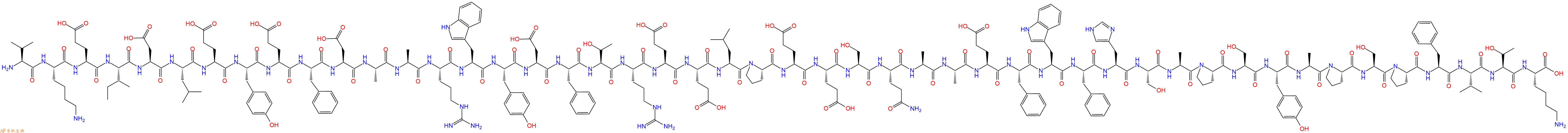 专肽生物产品H2N-Val-Lys-Glu-Ile-Asp-Leu-Glu-Tyr-Glu-Phe-Asp-Ala-Ala-Arg-Trp-Tyr-Asp-Phe-Thr-Arg-Glu-Glu-Leu-Pro-Glu-Glu-Ser-Gln-Ala-Ala-Glu-Phe-Trp-Phe-His-Ser-Ala-Pro-Ser-Tyr-Ala-Pro-Ser-Pro-Phe-Val-Thr-Lys-OH