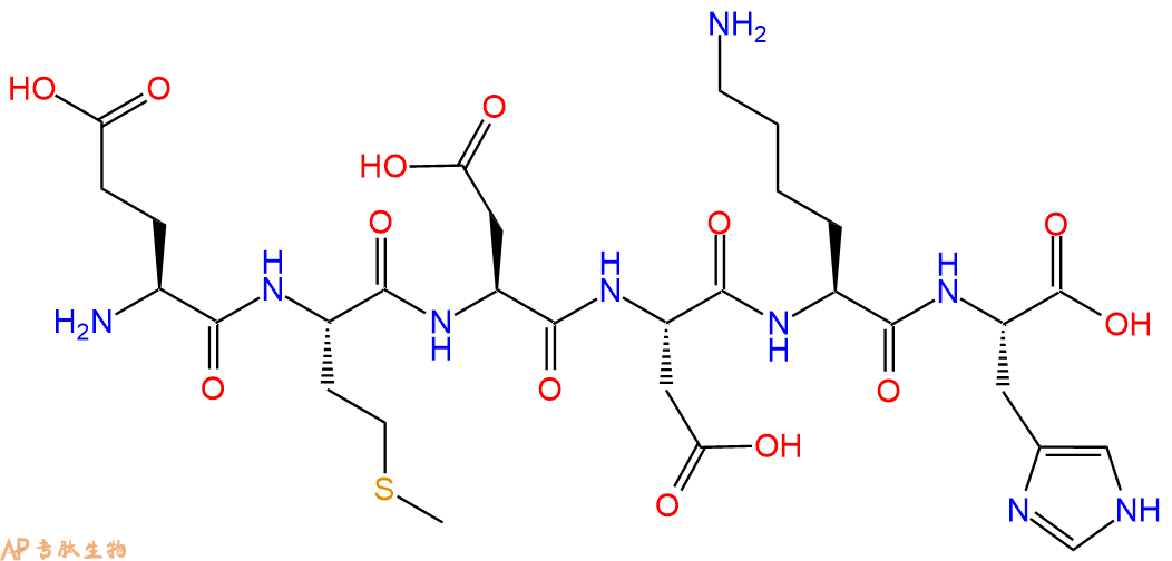 专肽生物产品H2N-Glu-Met-Asp-Asp-Lys-His-OH