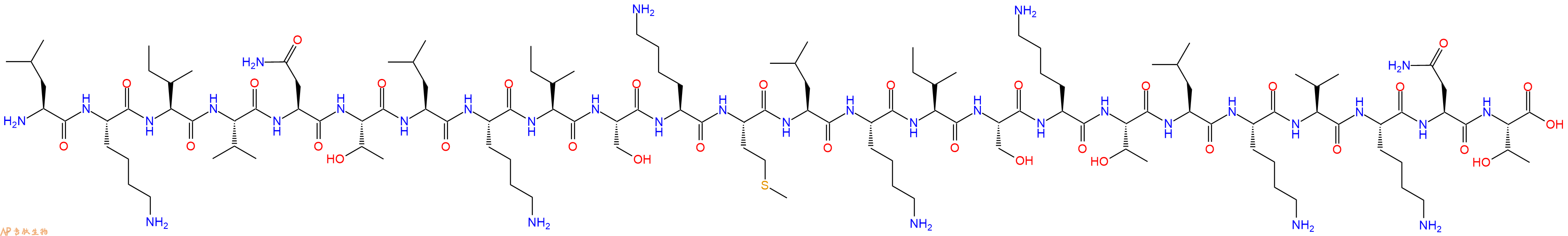 专肽生物产品H2N-Leu-Lys-Ile-Val-Asn-Thr-Leu-Lys-Ile-Ser-Lys-Met-Leu-Lys-Ile-Ser-Lys-Thr-Leu-Lys-Val-Lys-Asn-Thr-OH