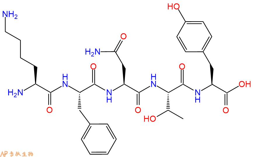 专肽生物产品H2N-Lys-Phe-Asn-Thr-Tyr-OH