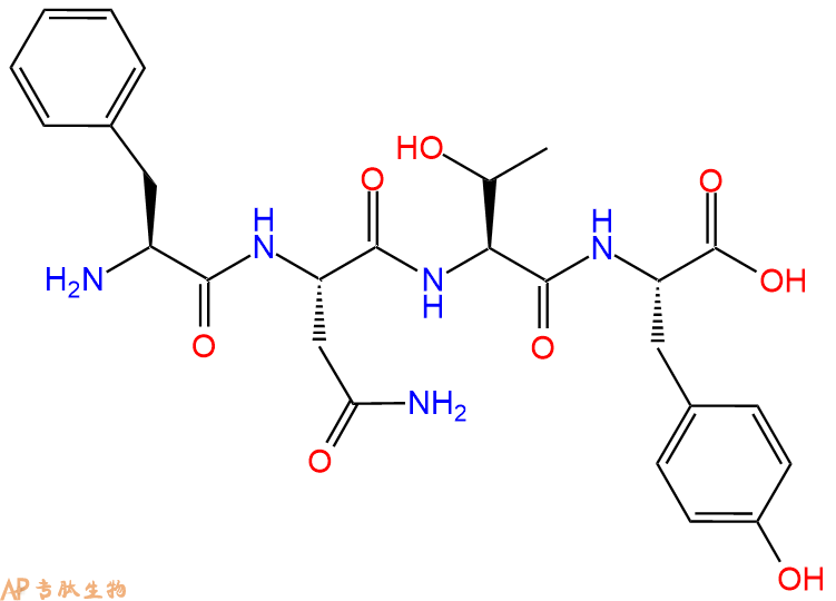 专肽生物产品H2N-Phe-Asn-Thr-Tyr-OH