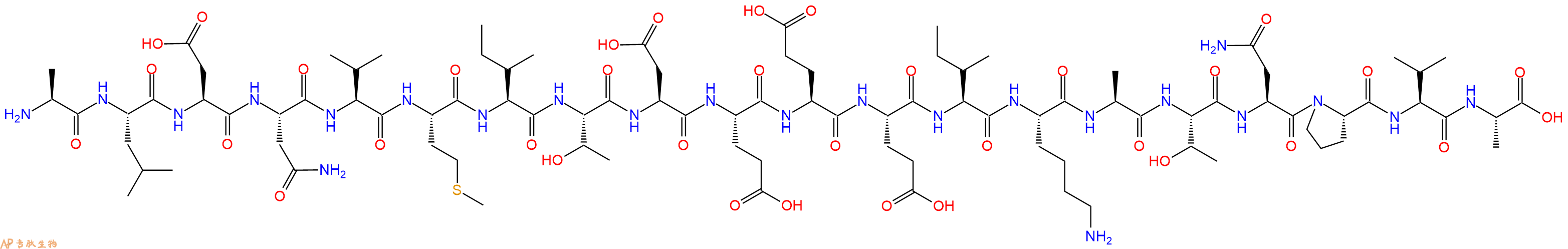 专肽生物产品H2N-Ala-Leu-Asp-Asn-Val-Met-Ile-Thr-Asp-Glu-Glu-Glu-Ile-Lys-Ala-Thr-Asn-Pro-Val-Ala-OH