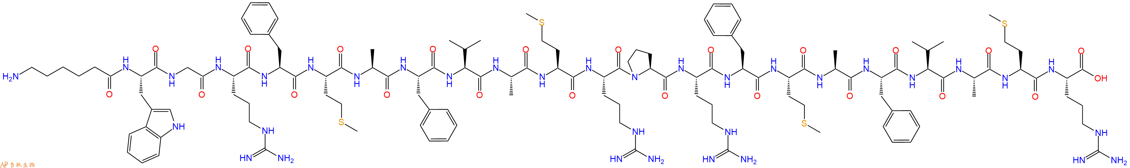 专肽生物产品H2N-Ahx-Trp-Gly-Arg-Phe-Met-Ala-Phe-Val-Ala-Met-Arg-Pro-Arg-Phe-Met-Ala-Phe-Val-Ala-Met-Arg-OH