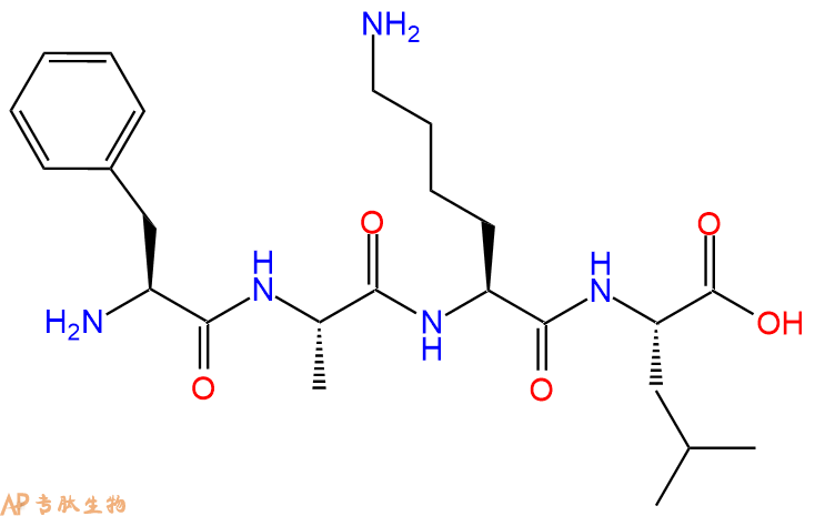 专肽生物产品H2N-Phe-Ala-Lys-Leu-OH
