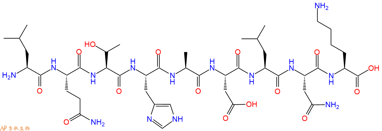 专肽生物产品H2N-Leu-Gln-Thr-His-Ala-Asp-Leu-Asn-Lys-OH