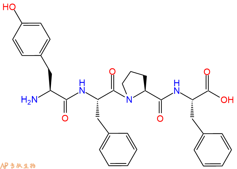 专肽生物产品H2N-Tyr-Phe-Pro-Phe-OH