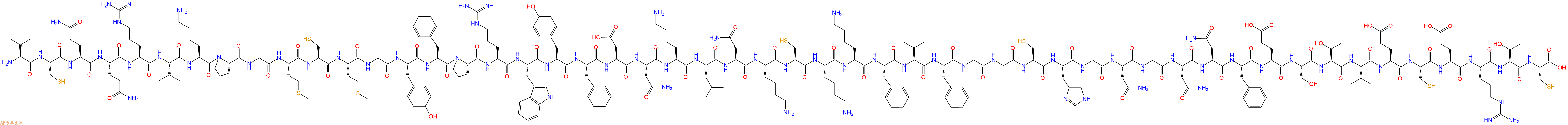 专肽生物产品H2N-Val-Cys-Gln-Gln-Arg-Val-Lys-Pro-Gly-Met-Cys-Met-Gly-Tyr-Phe-Pro-Arg-Trp-Tyr-Phe-Asp-Asn-Lys-Leu-Asn-Lys-Cys-Lys-Lys-Phe-Ile-Phe-Gly-Gly-Cys-His-Gly-Asn-Gly-Asn-Asn-Phe-Glu-Ser-Thr-Val-Glu-Cys-Glu-Arg-Thr-Cys-OH