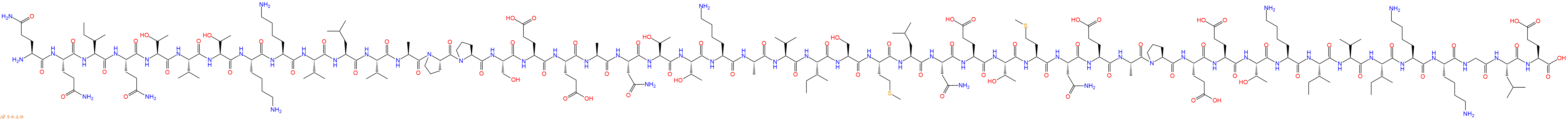 专肽生物产品H2N-Gln-Gln-Ile-Gln-Thr-Val-Thr-Lys-Lys-Val-Leu-Val-Ala-Pro-Pro-Ser-Glu-Glu-Ala-Asn-Thr-Thr-Lys-Ala-Val-Ile-Ser-Met-Leu-Asn-Glu-Thr-Met-Asn-Glu-Ala-Pro-Glu-Glu-Thr-Lys-Ile-Val-Ile-Lys-Lys-Gly-Leu-Glu-OH