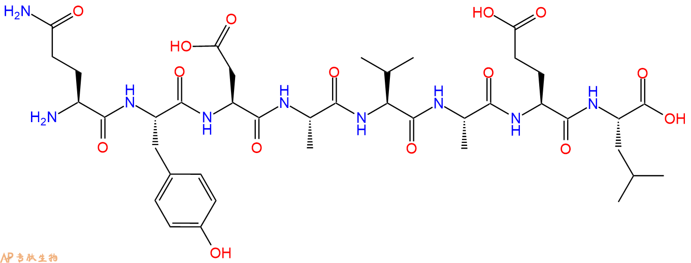专肽生物产品H2N-Gln-Tyr-Asp-Ala-Val-Ala-Glu-Leu-OH