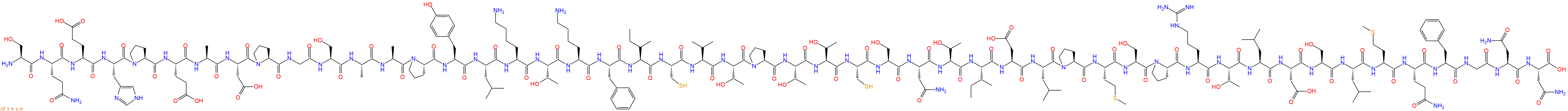 专肽生物产品H2N-Ser-Gln-Glu-His-Pro-Glu-Ala-Asp-Pro-Gly-Ser-Ala-Ala-Pro-Tyr-Leu-Lys-Thr-Lys-Phe-Ile-Cys-Val-Thr-Pro-Thr-Thr-Cys-Ser-Asn-Thr-Ile-Asp-Leu-Pro-Met-Ser-Pro-Arg-Thr-Leu-Asp-Ser-Leu-Met-Gln-Phe-Gly-Asn-Asn-OH
