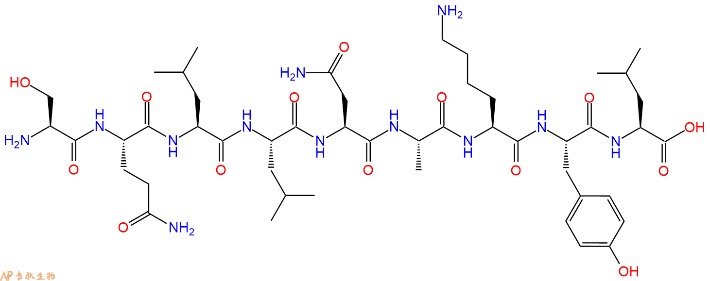 专肽生物产品H2N-Ser-Gln-Leu-Leu-Asn-Ala-Lys-Tyr-Leu-OH