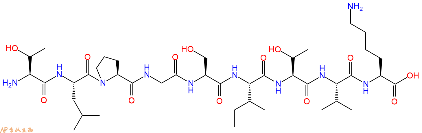 专肽生物产品H2N-Thr-Leu-Pro-Gly-Ser-Ile-Thr-Val-Lys-OH