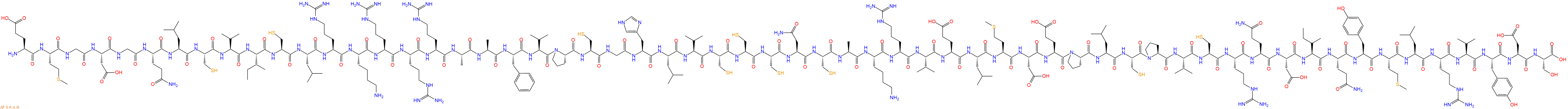 专肽生物产品H2N-Glu-Met-Gly-Asp-Gly-Gln-Leu-Cys-Val-Ile-Cys-Leu-Arg-Lys-Arg-Arg-Arg-Ala-Ala-Phe-Val-Pro-Cys-Gly-His-Leu-Val-Cys-Cys-Cys-Asn-Cys-Ala-Lys-Arg-Val-Glu-Leu-Met-Asp-Glu-Pro-Leu-Cys-Pro-Val-Cys-Arg-Gln-Asp-Ile-Gln-Tyr-Met-Leu-Arg-Val-Tyr-Asp-Ser-OH