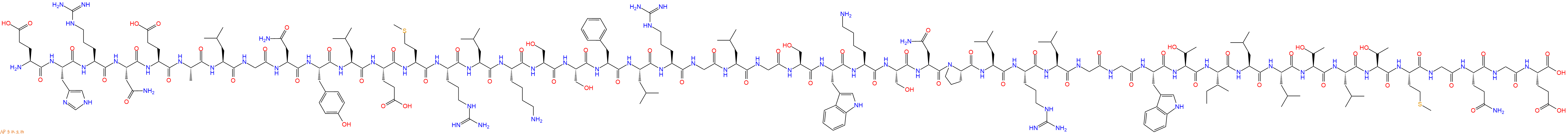 专肽生物产品H2N-Glu-His-Arg-Asn-Glu-Ala-Leu-Gly-Asn-Tyr-Leu-Glu-Met-Arg-Leu-Lys-Ser-Ser-Phe-Leu-Arg-Gly-Leu-Gly-Ser-Trp-Lys-Ser-Asn-Pro-Leu-Arg-Leu-Gly-Gly-Trp-Thr-Ile-Leu-Leu-Thr-Leu-Thr-Met-Gly-Gln-Gly-Glu-OH