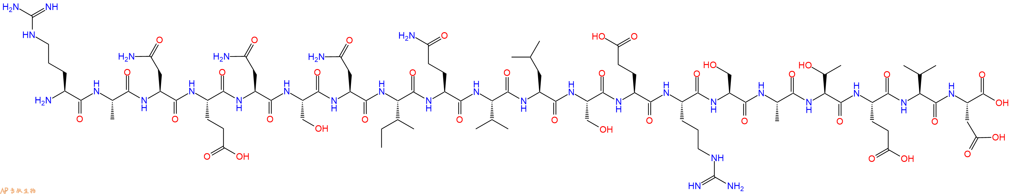 专肽生物产品H2N-Arg-Ala-Asn-Glu-Asn-Ser-Asn-Ile-Gln-Val-Leu-Ser-Glu-Arg-Ser-Ala-Thr-Glu-Val-Asp-OH