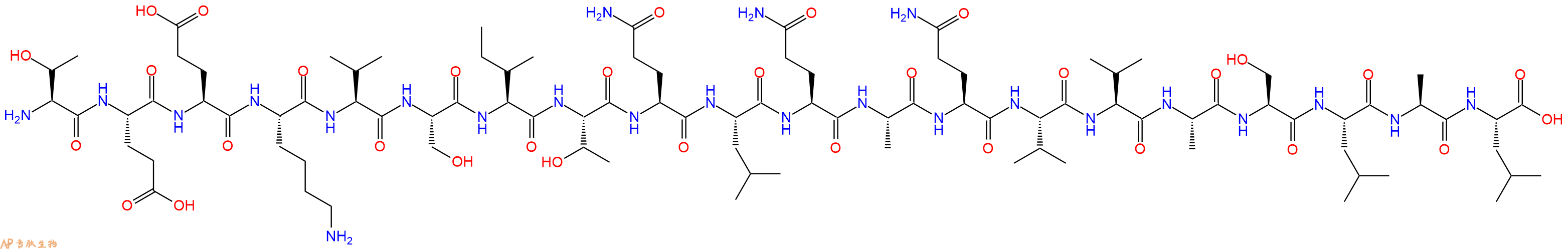 专肽生物产品H2N-Thr-Glu-Glu-Lys-Val-Ser-Ile-Thr-Gln-Leu-Gln-Ala-Gln-Val-Val-Ala-Ser-Leu-Ala-Leu-OH