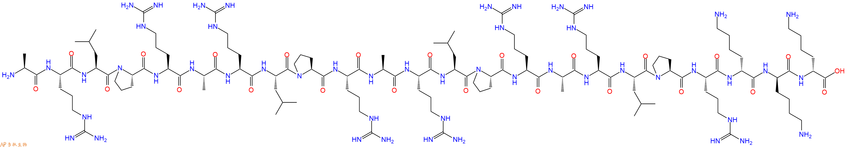 专肽生物产品H2N-Ala-Arg-Leu-Pro-Arg-Ala-Arg-Leu-Pro-Arg-Ala-Arg-Leu-Pro-Arg-Ala-Arg-Leu-Pro-Arg-DLys-DLys-DLys-OH