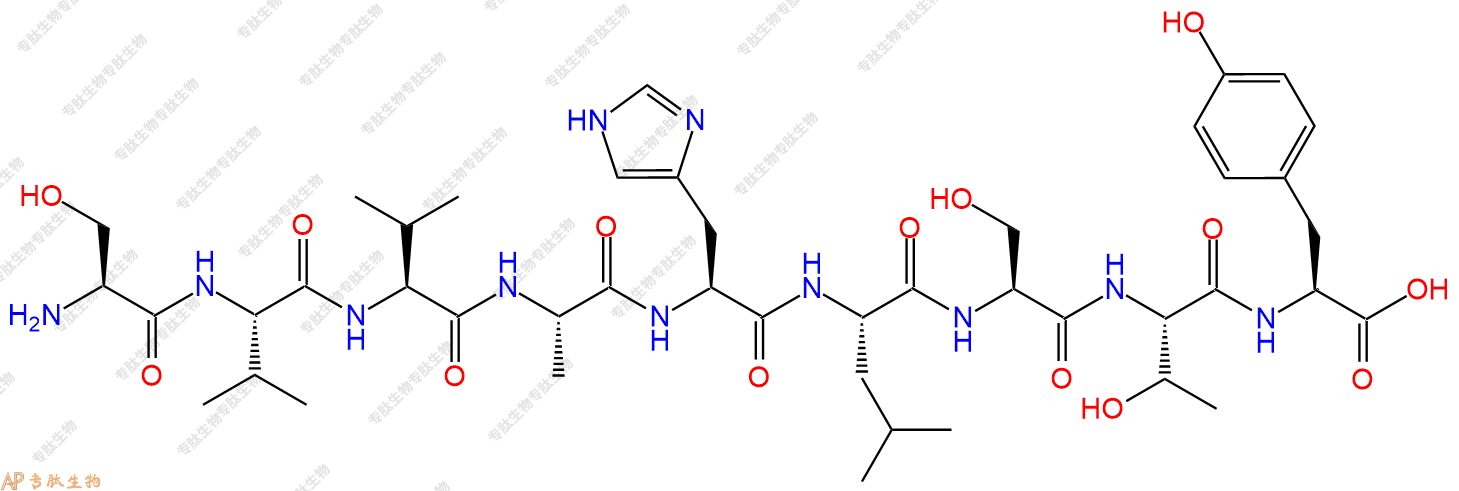 专肽生物产品H2N-Ser-Val-Val-Ala-His-Leu-Ser-Thr-Tyr-OH