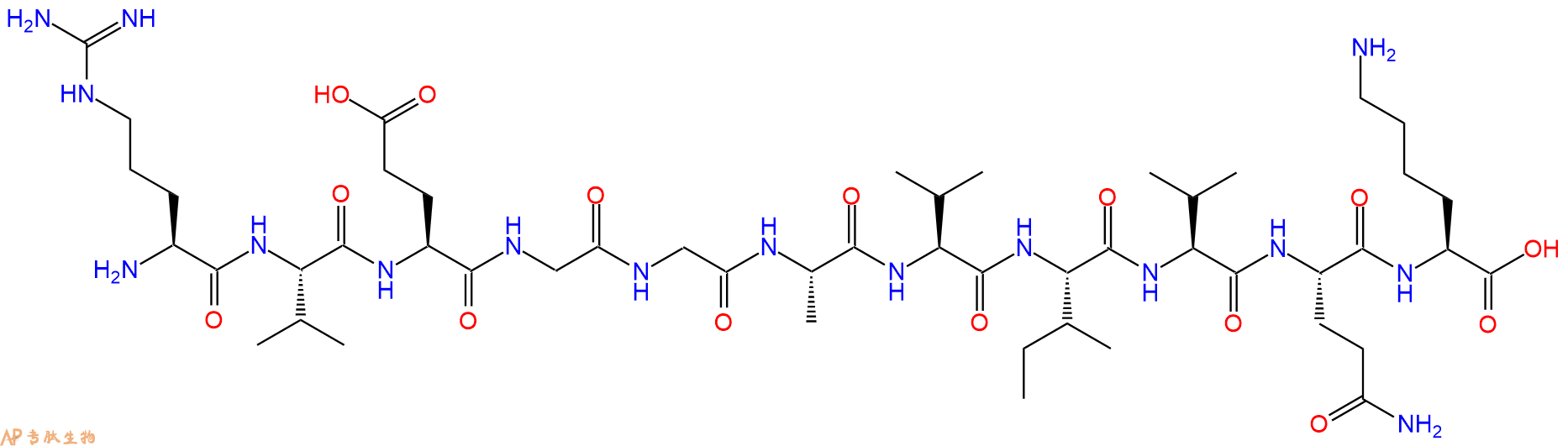 专肽生物产品H2N-Arg-Val-Glu-Gly-Gly-Ala-Val-Ile-Val-Gln-Lys-OH