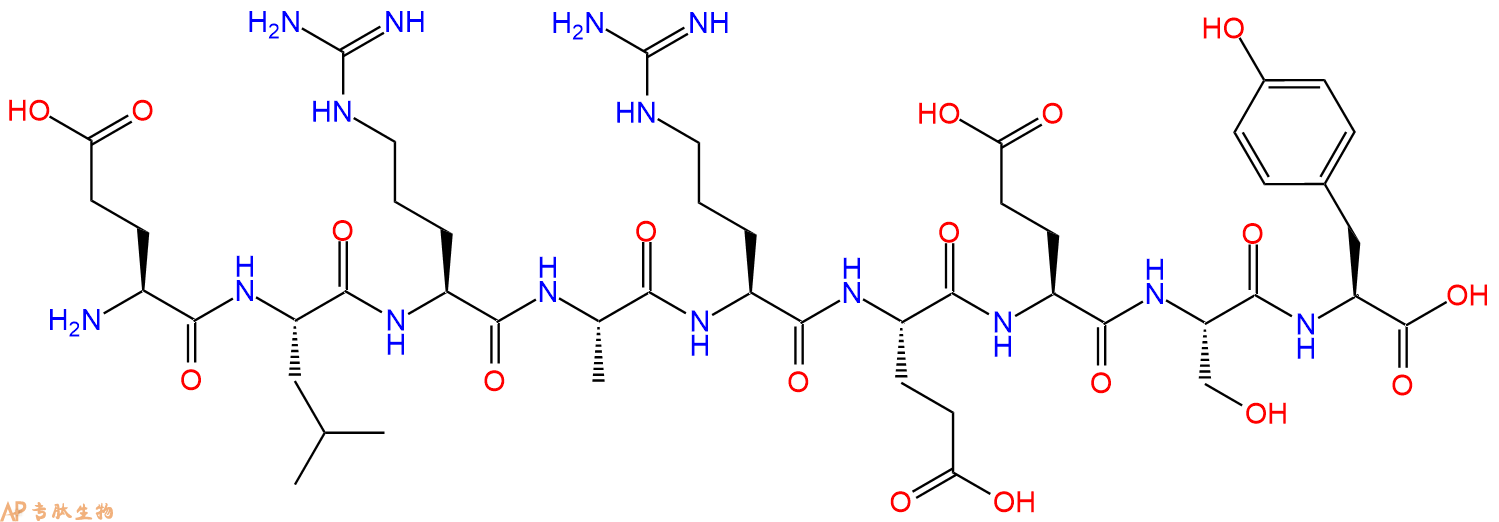 专肽生物产品H2N-Glu-Leu-Arg-Ala-Arg-Glu-Glu-Ser-Tyr-OH