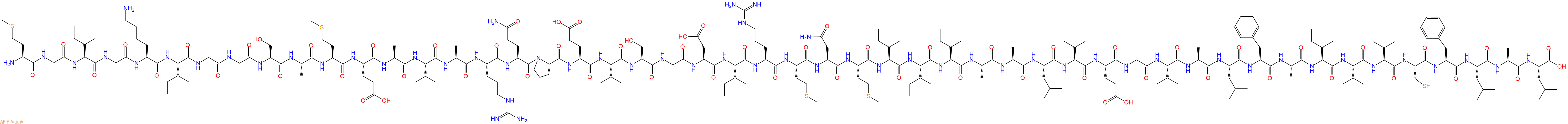 专肽生物产品H2N-Met-Gly-Ile-Gly-Lys-Ile-Gly-Gly-Ser-Ala-Met-Glu-Ala-Ile-Ala-Arg-Gln-Pro-Glu-Val-Ser-Gly-Asp-Ile-Arg-Met-Asn-Met-Ile-Ile-Ile-Ala-Ala-Leu-Val-Glu-Gly-Val-Ala-Leu-Phe-Ala-Ile-Val-Val-Cys-Phe-Leu-Ala-Leu-OH