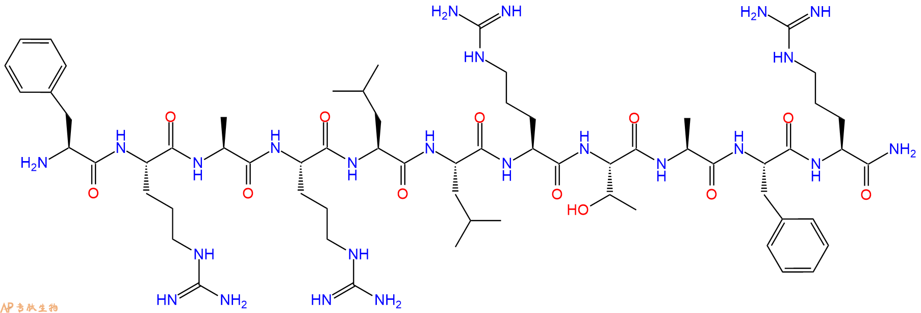 专肽生物产品H2N-Phe-Arg-Ala-Arg-Leu-Leu-Arg-Thr-Ala-Phe-Arg-NH2