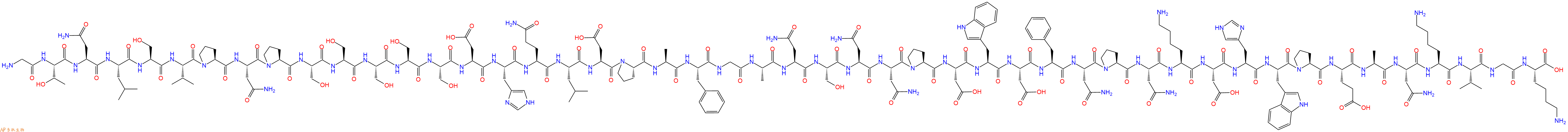 专肽生物产品H2N-Gly-Thr-Asn-Leu-Ser-Val-Pro-Asn-Pro-Ser-Ser-Ser-Ser-Ser-Asp-His-Gln-Leu-Asp-Pro-Ala-Phe-Gly-Ala-Asn-Ser-Asn-Asn-Pro-Asp-Trp-Asp-Phe-Asn-Pro-Asn-Lys-Asp-His-Trp-Pro-Glu-Ala-Asn-Lys-Val-Gly-Lys-OH