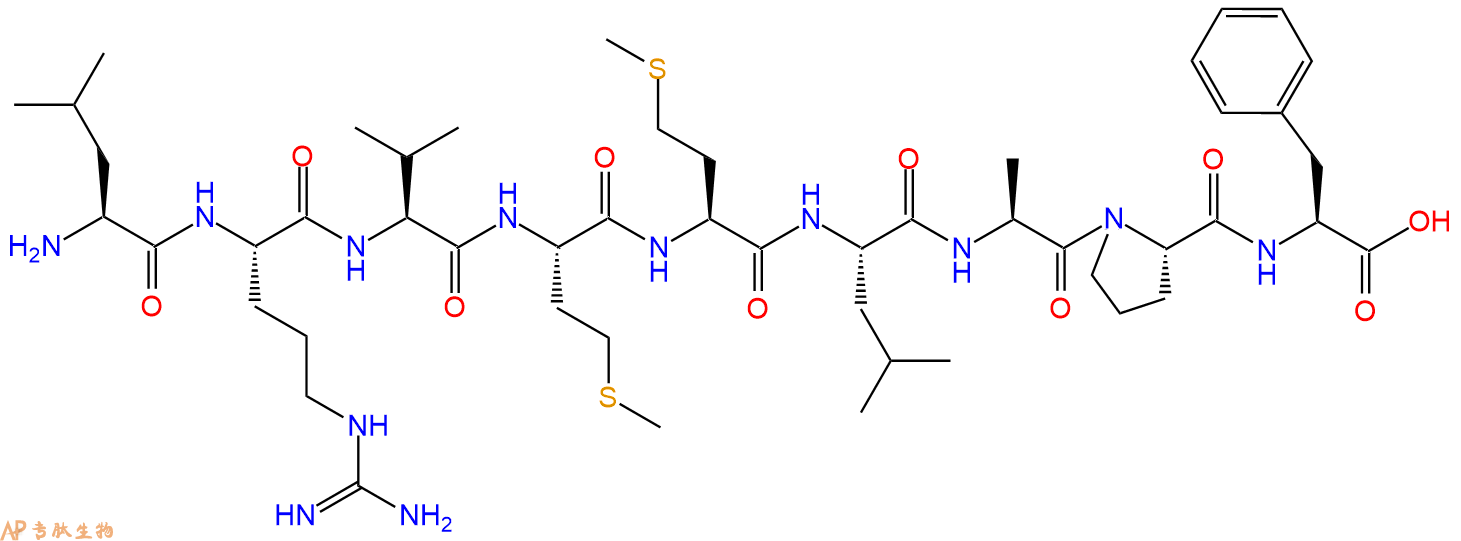 专肽生物产品H2N-Leu-Arg-Val-Met-Met-Leu-Ala-Pro-Phe-OH