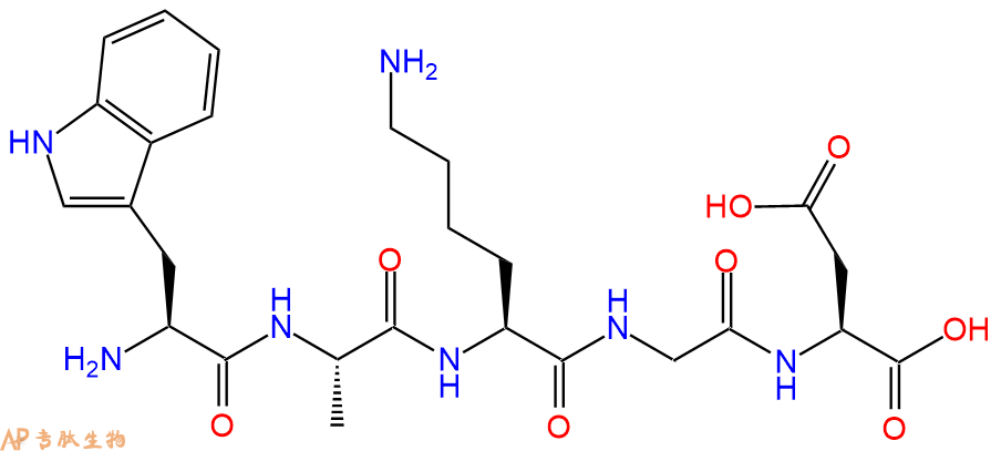 专肽生物产品H2N-Trp-Ala-Lys-Gly-Asp-OH