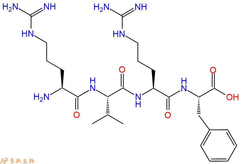 专肽生物产品H2N-Arg-Val-Arg-Phe-OH