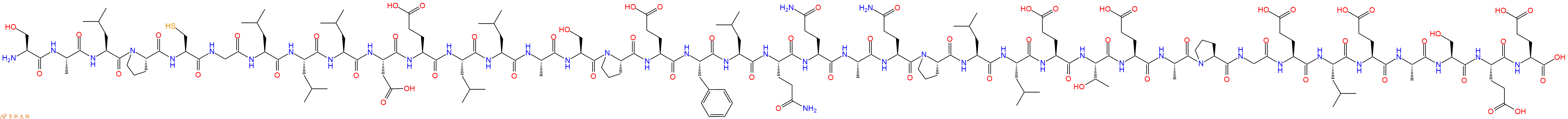 专肽生物产品H2N-Ser-Ala-Leu-Pro-Cys-Gly-Leu-Leu-Leu-Asp-Glu-Leu-Leu-Ala-Ser-Pro-Glu-Phe-Leu-Gln-Gln-Ala-Gln-Pro-Leu-Leu-Glu-Thr-Glu-Ala-Pro-Gly-Glu-Leu-Glu-Ala-Ser-Glu-Glu-OH