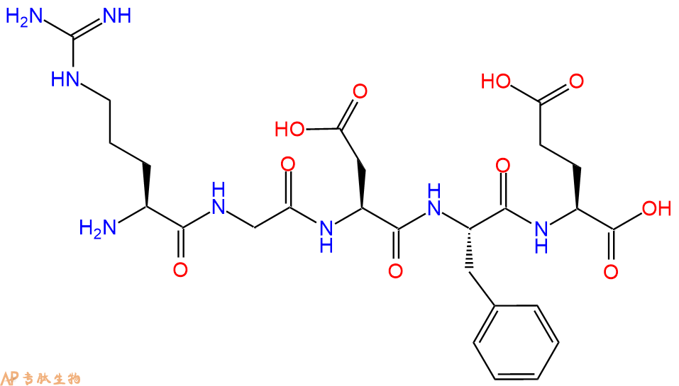 专肽生物产品H2N-Arg-Gly-Asp-Phe-Glu-OH