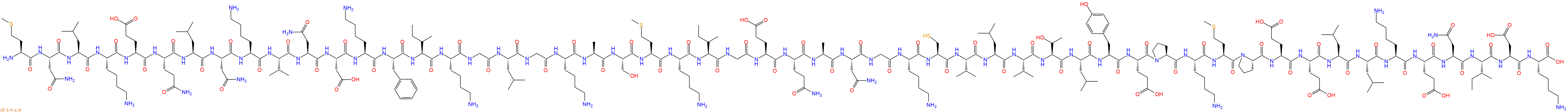 专肽生物产品H2N-Met-Asn-Leu-Lys-Glu-Gln-Leu-Asn-Lys-Val-Asn-Asp-Lys-Phe-Ile-Lys-Gly-Leu-Gly-Lys-Ala-Ser-Met-Lys-Ile-Gly-Glu-Gln-Ala-Asn-Gly-Lys-Cys-Val-Leu-Val-Thr-Leu-Tyr-Glu-Pro-Lys-Met-Pro-Glu-Glu-Leu-Leu-Lys-Glu-Asn-Ile-Asp-Lys-OH