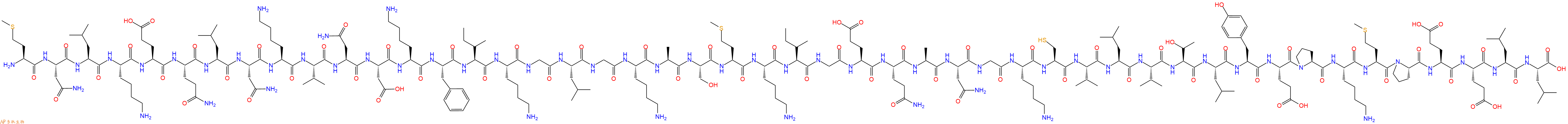 专肽生物产品H2N-Met-Asn-Leu-Lys-Glu-Gln-Leu-Asn-Lys-Val-Asn-Asp-Lys-Phe-Ile-Lys-Gly-Leu-Gly-Lys-Ala-Ser-Met-Lys-Ile-Gly-Glu-Gln-Ala-Asn-Gly-Lys-Cys-Val-Leu-Val-Thr-Leu-Tyr-Glu-Pro-Lys-Met-Pro-Glu-Glu-Leu-Leu-OH