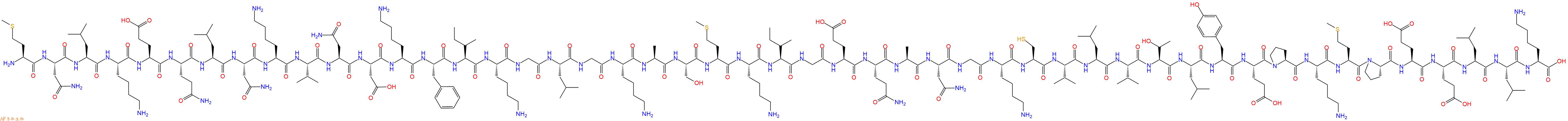 专肽生物产品H2N-Met-Asn-Leu-Lys-Glu-Gln-Leu-Asn-Lys-Val-Asn-Asp-Lys-Phe-Ile-Lys-Gly-Leu-Gly-Lys-Ala-Ser-Met-Lys-Ile-Gly-Glu-Gln-Ala-Asn-Gly-Lys-Cys-Val-Leu-Val-Thr-Leu-Tyr-Glu-Pro-Lys-Met-Pro-Glu-Glu-Leu-Leu-Lys-OH