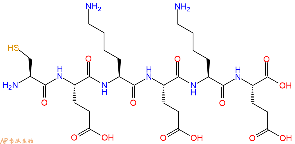 专肽生物产品H2N-Cys-Glu-Lys-Glu-Lys-Glu-OH