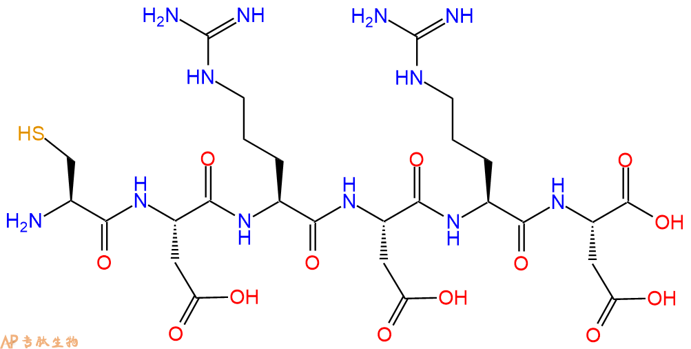 专肽生物产品H2N-Cys-Asp-Arg-Asp-Arg-Asp-OH