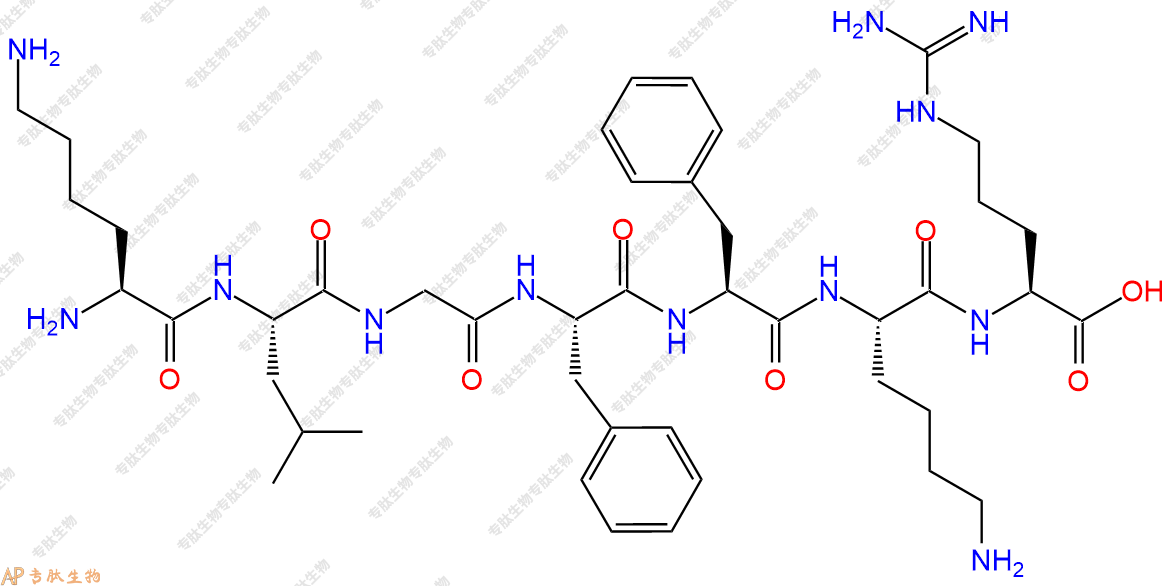 专肽生物产品H2N-Lys-Leu-Gly-Phe-Phe-Lys-Arg-OH