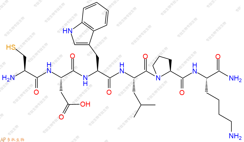 专肽生物产品H2N-Cys-Asp-Trp-Leu-Pro-Lys-NH2